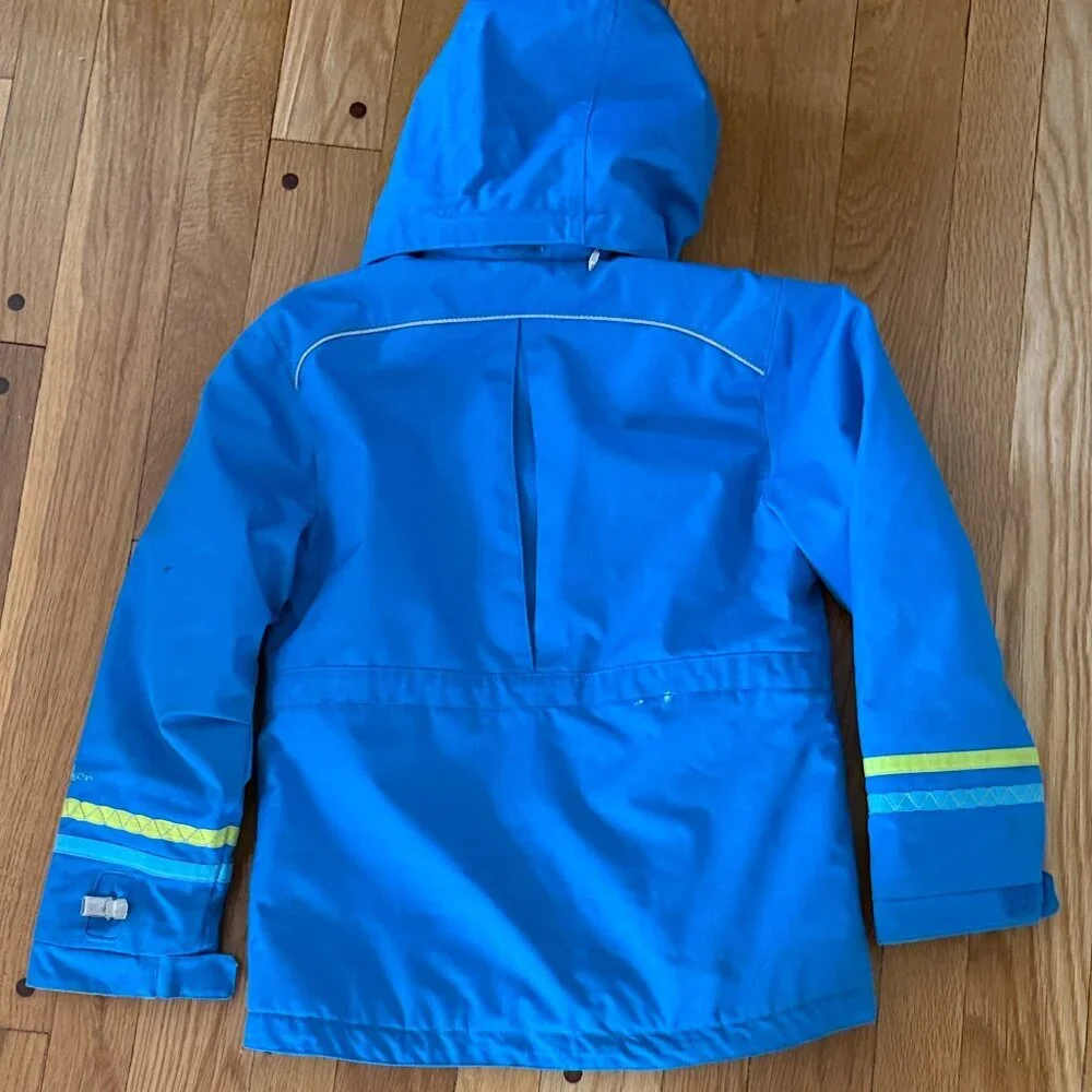 Obermeyer Kids Ski Jacket Size 7 Blue Removable Hood Winter Coat